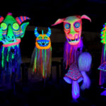 Roaming costumed creatures: Monsters of Troll Alley at Director Park